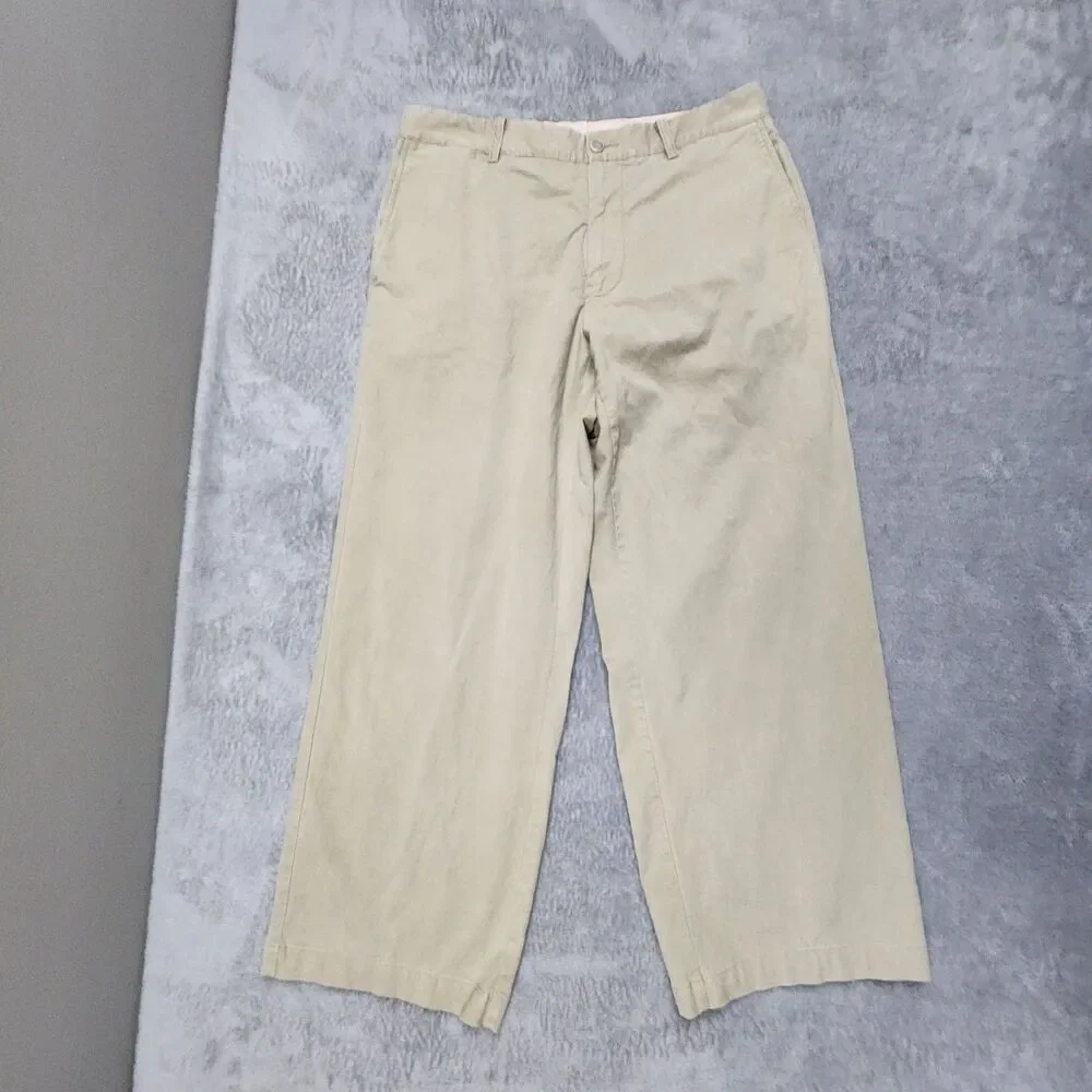 Tommy Bahama Men's Pants 34x30 Beige Straight Leg Lightweight Casual Trousers